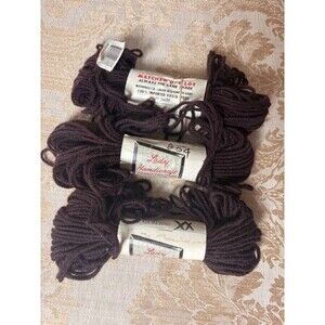 Vintage Lady Handicraft Tapestry Yarn 100% Wool 424 Mulburry Purple 3 Skeins